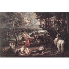 Landscape with Saint George and the Dragon Painting Reproduction
