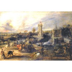 Tournament in front of Castle Steen Painting Reproduction