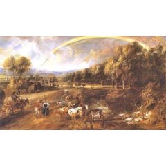 Landscape with a Rainbow Painting Reproduction