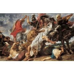 Lion Hunt Painting Reproduction