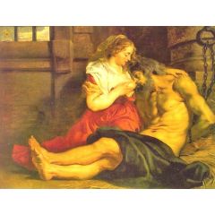 Roman Charity Painting Reproduction
