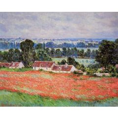 Poppy Field at Giverny Painting Reproduction