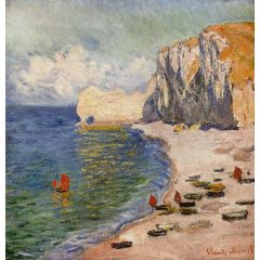 The Beach and the Falaise d’Amont Painting Reproduction