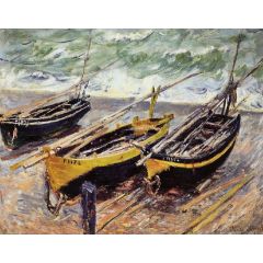 Three Fishing Boats Painting Reproduction
