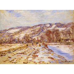 Winter at Giverny Painting Reproduction