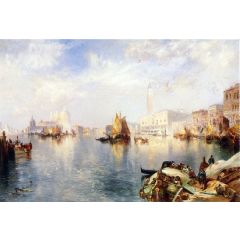 Venice, The Grand Canal with The Doge’s Palace Painting Reproduction
