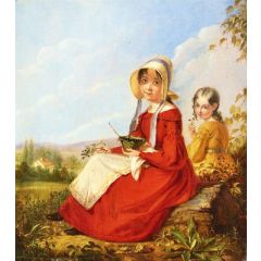 The Blackberry Girls Painting Reproduction