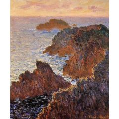 Rocks at Belle-Ile, Port-Domois Painting Reproduction