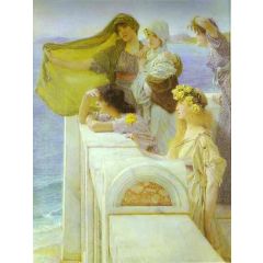At Aphrodite ’s Cradle Painting Reproduction
