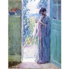 Woman in a Doorway Painting Reproduction