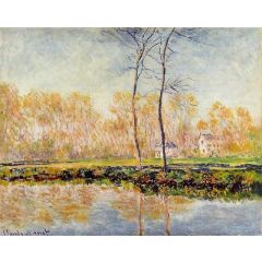 The Banks of the River Epte at Giverny Painting Reproduction