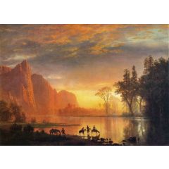 Yosemite Valley Sunset Painting Reproduction