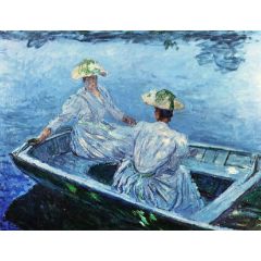 The Blue Row Boat Painting Reproduction