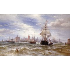 City and Harbor of New York Painting Reproduction