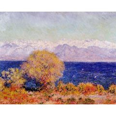 View of Cap d’Antibes, also known as View of the Bay and Maritime Alps at Antibes Painting Reproduction