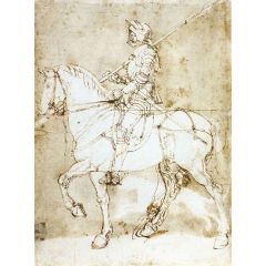Knight on Horseback Painting Reproduction