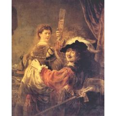 Self-portrait With Saskia Painting Reproduction