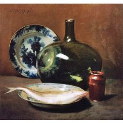 Still Life with Fish Painting Reproduction