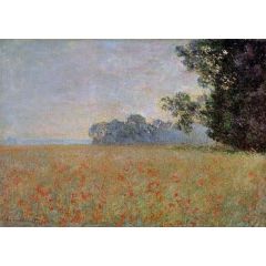 Oat and Poppy Field Painting Reproduction