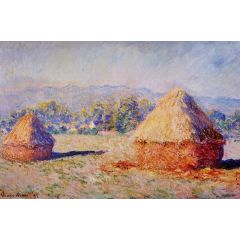 Grainstacks in the Sunlight, Morning Effect Painting Reproduction