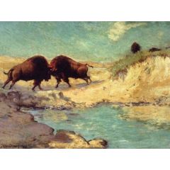 Buffalo Hunt # 10 Painting Reproduction