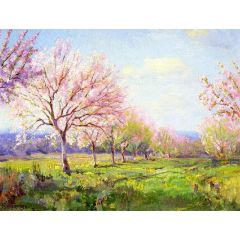 Peach Orchard on Mavericks Farm Painting Reproduction