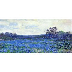 Field of Bluebonnets Painting Reproduction