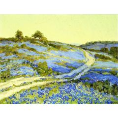 Bluebonnets, Late Afternoon Painting Reproduction