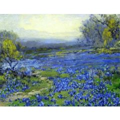 Morning in the Bluebonnets Painting Reproduction
