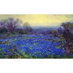 Untitled, also known as Field of Bluebonnets Painting Reproduction