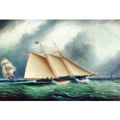 Yacht ’Dauntless’ in a Full Breeze Painting Reproduction