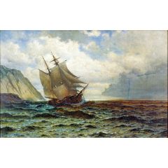 Brigantine off the Lee Shore Painting Reproduction