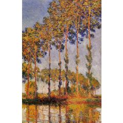 A Row of Poplars Painting Reproduction