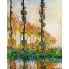 Three Trees in Autumn Painting Reproduction