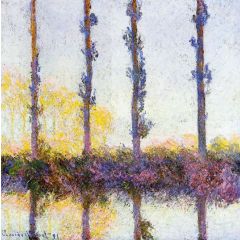 Four Poplars on the Banks of the Epte River Painting Reproduction