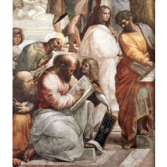 The School of Athens, detail 4, Stanza della Segnatura Painting Reproduction
