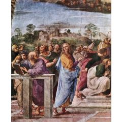 La Disputa, detail 2, Stanza della Segnatura Painting Reproduction