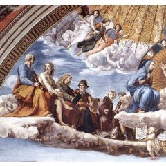 La Disputa, detail 9, Stanza della Segnatura Painting Reproduction