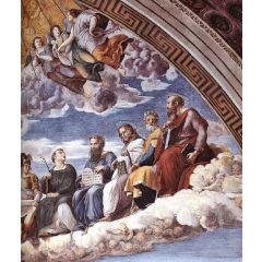 La Disputa, detail 10, Stanza della Segnatura Painting Reproduction