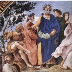 The Parnassus, detail 1, Stanza della Segnatura Painting Reproduction