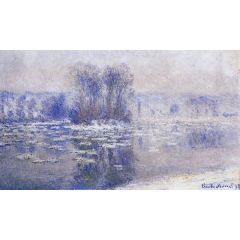 Floes at Bennecourt Painting Reproduction