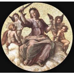 Justice, ceiling tondo, Stanza della Segnatura Painting Reproduction