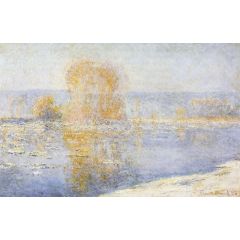 Floating Ice at Bennecourt Painting Reproduction