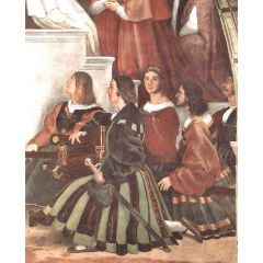 The Mass at Bolsena, detail 2, Stanza di Eliodoro Painting Reproduction
