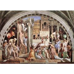 The Fire in the Borgo, Stanza dell’Incendio di Borgo Painting Reproduction