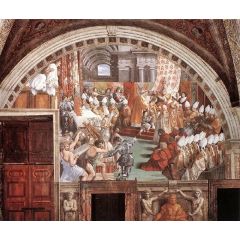 The Coronation of Charlemagne, Stanza dell’Incendio di Borgo Painting Reproduction