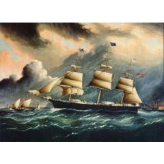 Clipper ’Gaspee’ off Sandy Hook Painting Reproduction
