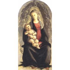 Madonna in Glory with Seraphim Painting Reproduction