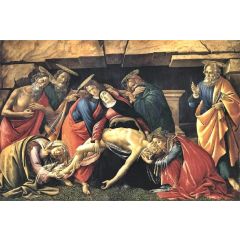 Lamentation over the Dead Christ with Saints Painting Reproduction