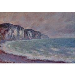 Cliff at Pourville Painting Reproduction